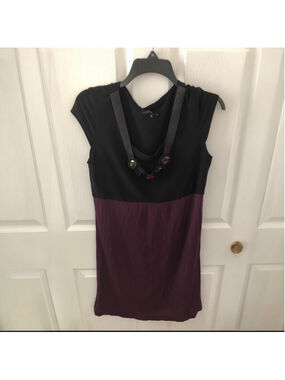 Size 6 Tiana B Colorblock A Line Dress Statement Necklace Whimsigoth Eclectic